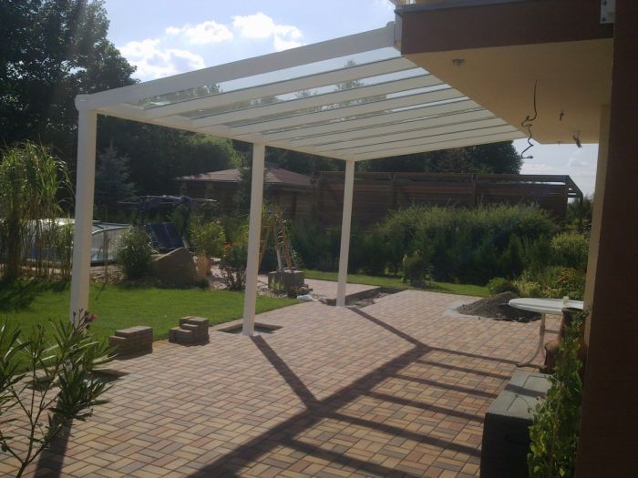 Pergola bílá RAL 9010 500 x 350 cm provedení DELUXE