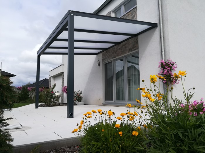 Pergola antracit RAL 7016 400 x 250 cm provedení ECO.