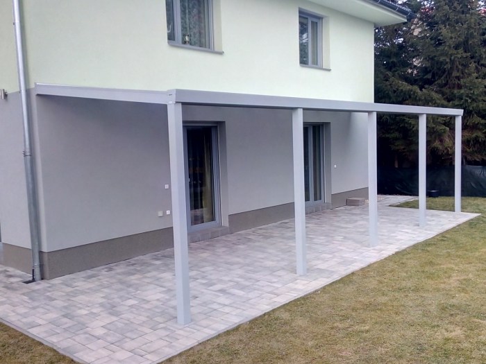 Pergola stříbrná RAL 9006 700 x 300 cm provedení PROFI